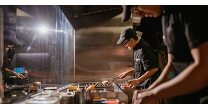 stress inside a restaurant's kitchen