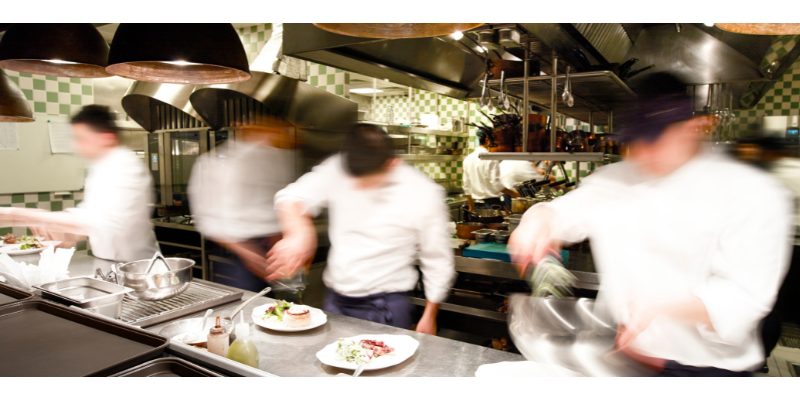 stress inside a restaurant's kitchen